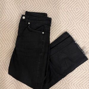 Black Wax Coated Women's Jeans